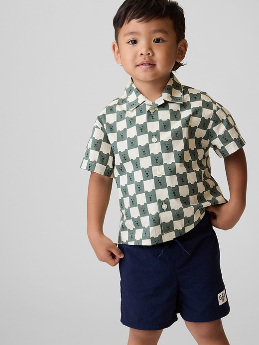 Gap Baby & Toddler Organic Cotton Poplin Print Shirt — photo 1