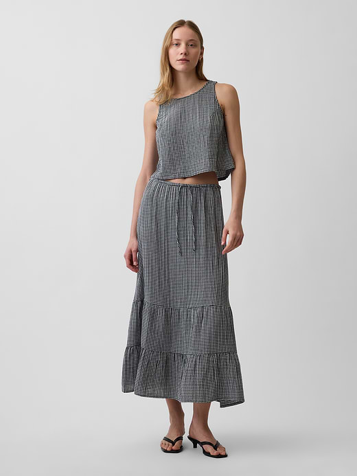 Gap Cotton Gauze Tiered Easy Maxi Skirt — photo 1