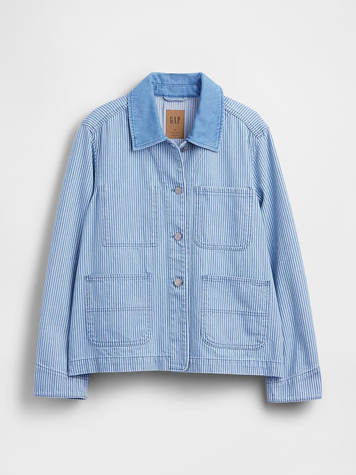 Gap Denim Stripe Chore Jacket — photo 7