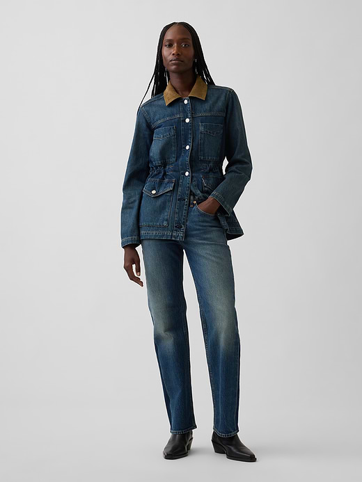 Gap Mid Rise Relaxed Straight Jeans — photo 1