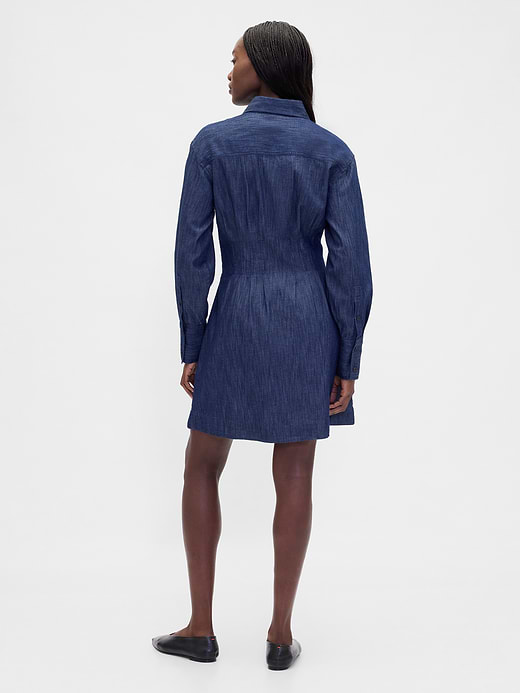 Gap Pleated Mini Shirtdress — photo 3