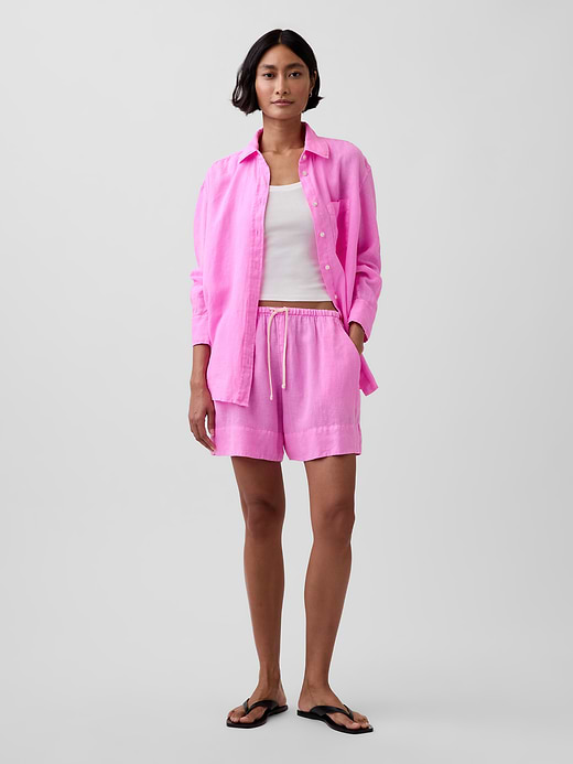 Gap 6" Linen-Blend Easy Shorts — photo 1