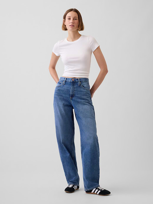 Gap High Rise Barrel Jeans — photo 1