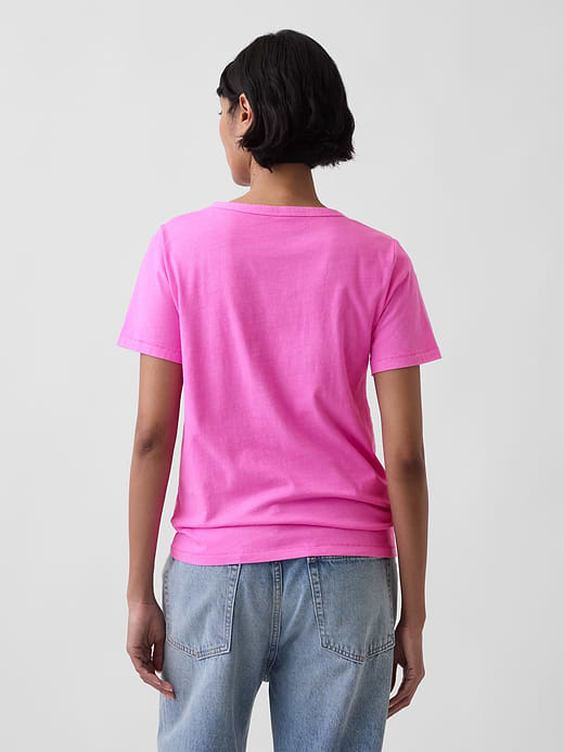 Gap Organic Cotton VintageSoft V-Neck T-Shirt — photo 4