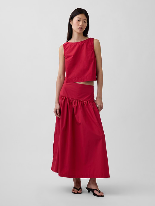 Gap Poplin Drop-Waist Maxi Skirt — photo 1