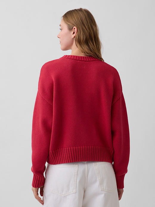 Gap 100% Cotton Oversized Crop Sweater — photo 4