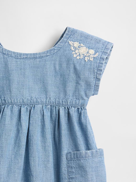Gap Baby Smocked Denim Dress — photo 4