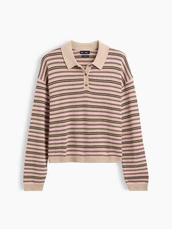 Gap 100% Cotton Relaxed Polo Sweater — photo 6