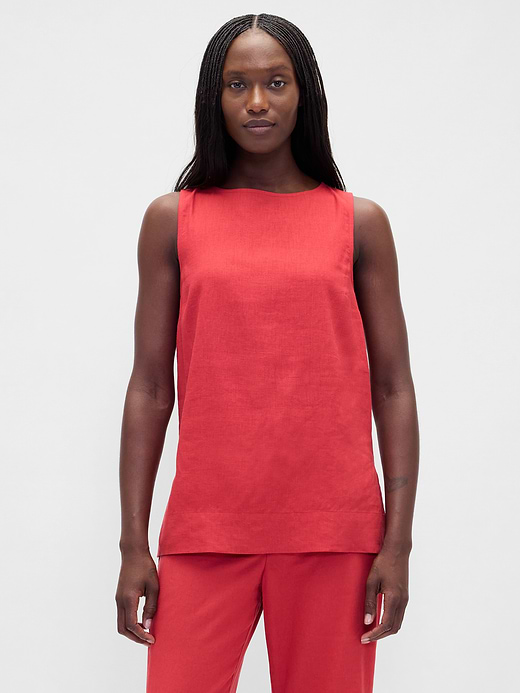 Gap Linen-Blend Shell Tank Top — photo 1