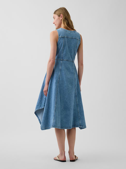 Gap Denim Handkerchief Midi Dress — photo 3