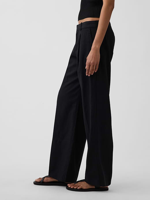 Gap 365 Low Rise Linen-Blend Trousers — photo 4