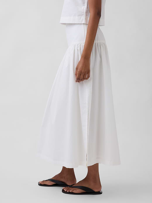 Gap Poplin Drop-Waist Maxi Skirt — photo 4