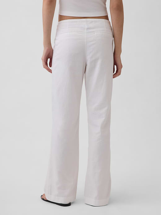 Gap Low Rise Linen-Blend Flare Pants — photo 5