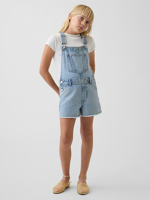 Gap Kids Denim Loose Shortalls — photo 1