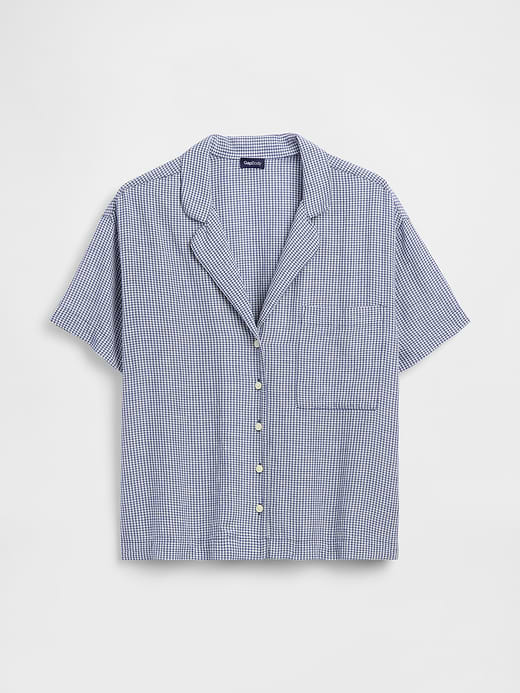 Gap Crinkle Gauze Oversized PJ Shirt — photo 6