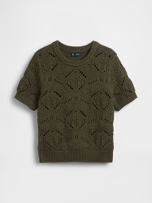 Gap 100% Cotton Crochet Sweater — photo 6