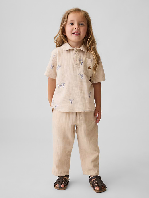 Gap Baby & Toddler Cotton Gauze Pull-On Barrel Pants — photo 3