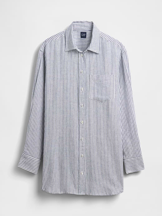 Gap Linen-Blend Oversized Tunic Shirt — photo 6