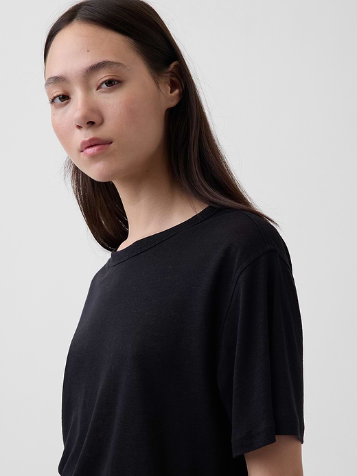Gap Linen-Blend Relaxed T-Shirt — photo 5