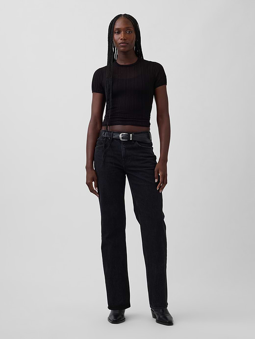 Gap Mid Rise Relaxed Straight Jeans — photo 1