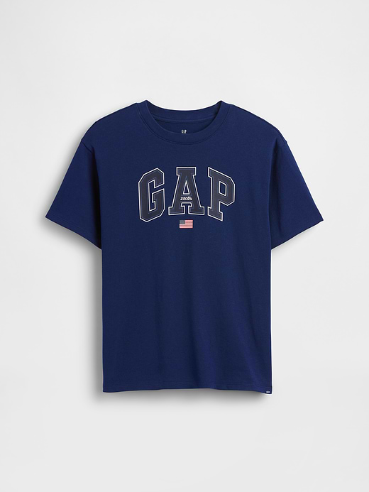 Gap Kids Heavyweight Relaxed Gap Logo T-Shirt — photo 3