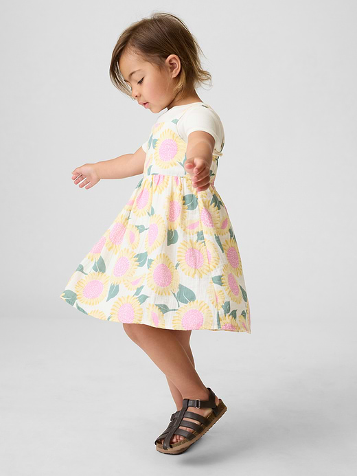Gap Baby & Toddler Cotton Gauze Sunflower Dress — photo 3