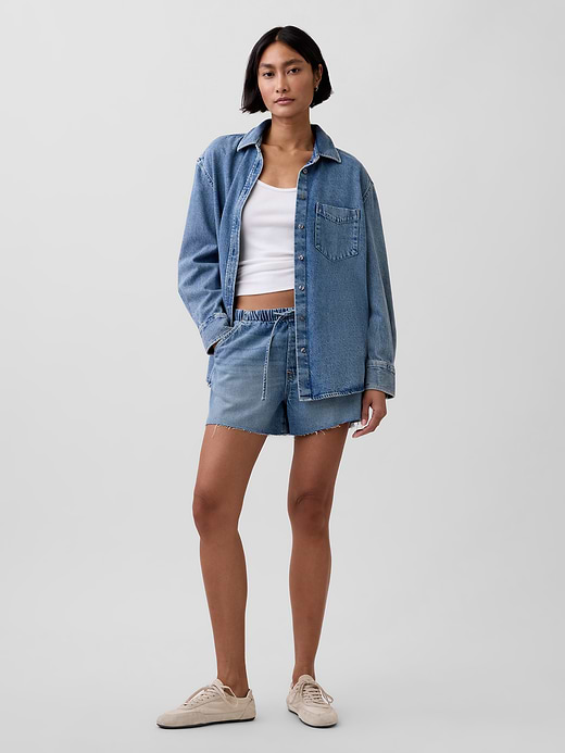 Gap UltraSoft Denim Oversized Shirt — photo 3