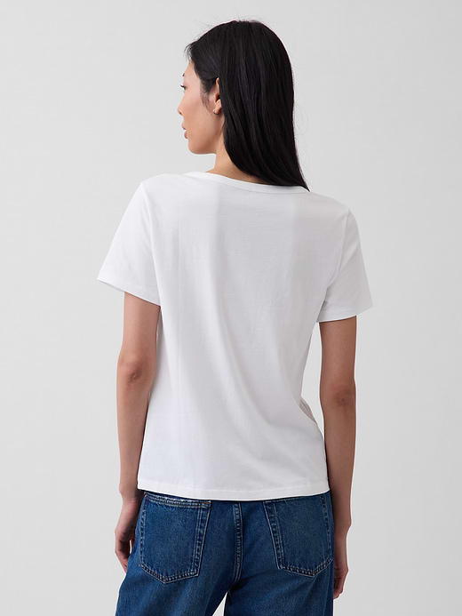 Gap Organic Cotton VintageSoft V-Neck T-Shirt — photo 3