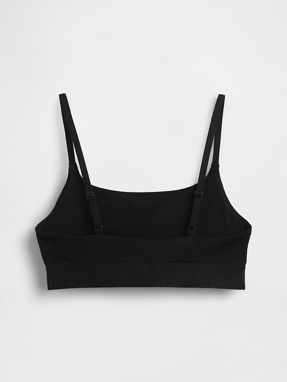 Gap Organic Stretch Cotton Logo Bralette — photo 7