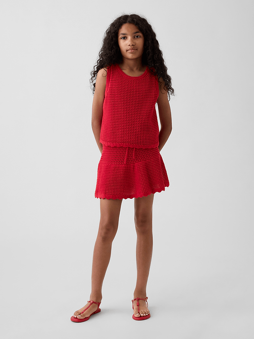 Gap Kids 100% Cotton Tiered Crochet Skort — photo 1
