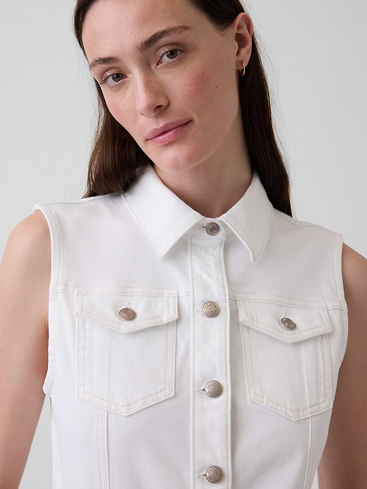 Gap Denim Tie-Belt Midi Dress — photo 5