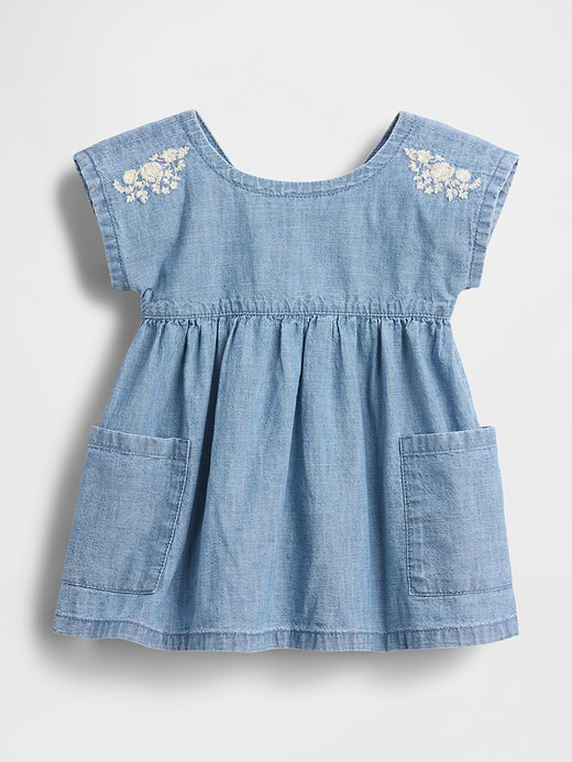 Gap Baby Smocked Denim Dress — photo 1