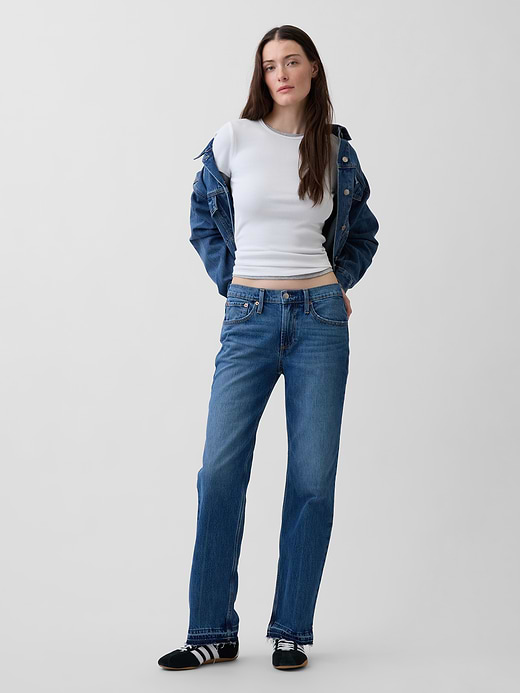 Gap Mid Rise Relaxed Straight Jeans — photo 1
