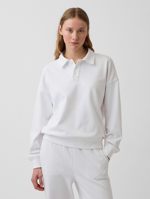 Gap VintageSoft Terry Oversized Polo Sweatshirt — photo 1