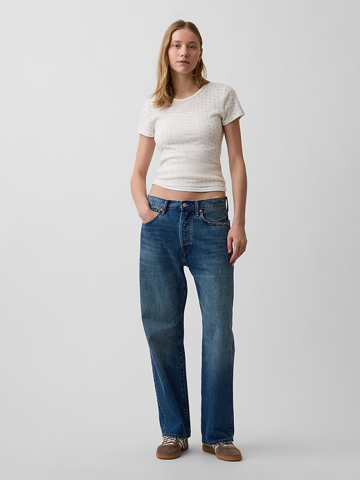 Gap Pointelle Crew T-Shirt — photo 3