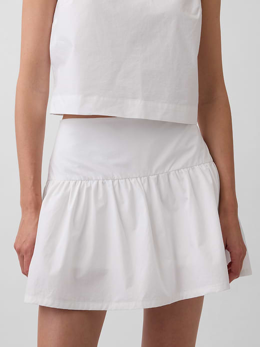Gap Poplin Drop-Waist Mini Skort — photo 5