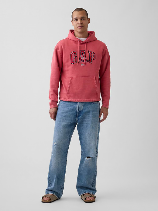 Gap VintageSoft Oversized Americana Logo Hoodie — photo 3