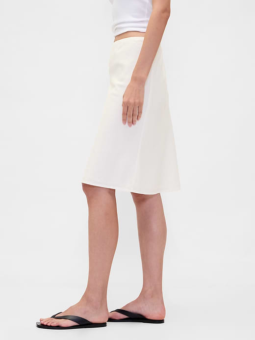 Gap Linen-Blend Bias-Cut Skirt — photo 4
