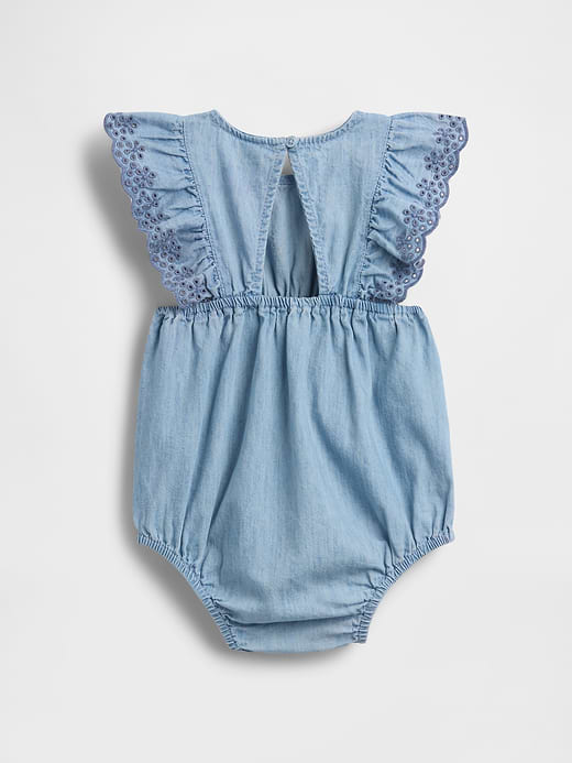 Gap Baby Eyelet Denim One-Piece — photo 3