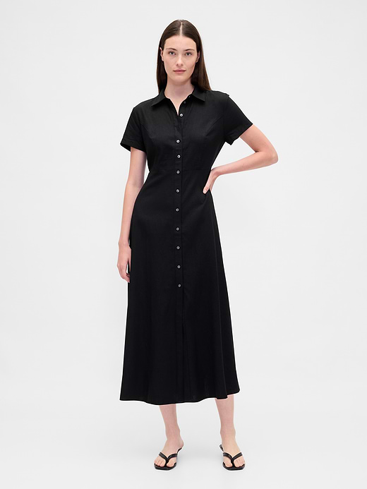 Gap Linen-Blend Midi Shirtdress — photo 1