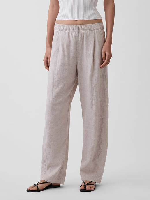 Gap Linen-Blend Easy Barrel Pants — photo 3