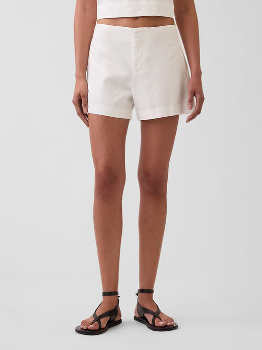 Gap 4" Mid Rise Linen-Blend Shorts — photo 3