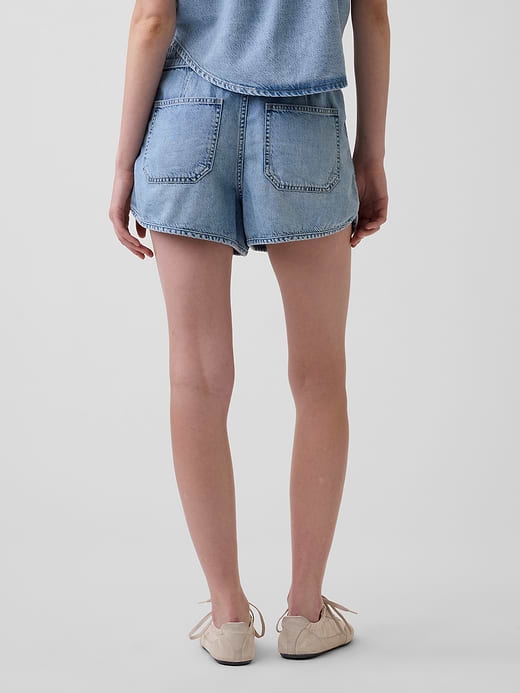 Gap Mid Rise UltraSoft Denim Easy Dolphin Shorts — photo 5