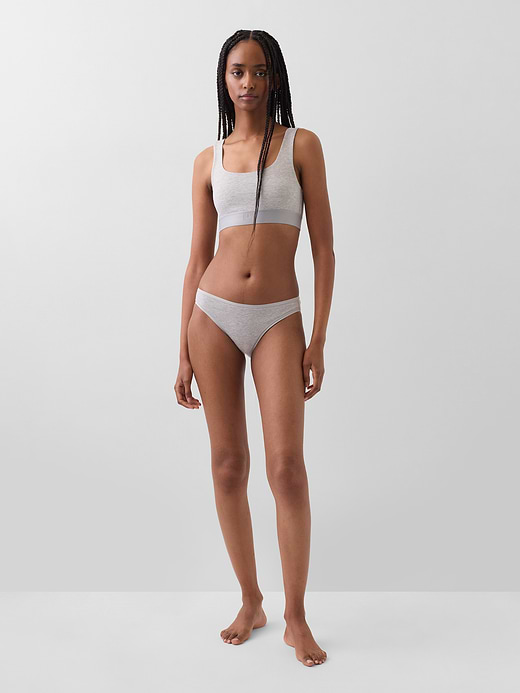Gap Organic Stretch Cotton Gap Logo Bralette — photo 5