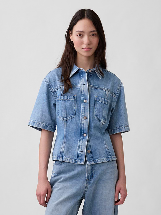 Gap UltraSoft Denim Pocket Shirt — photo 1