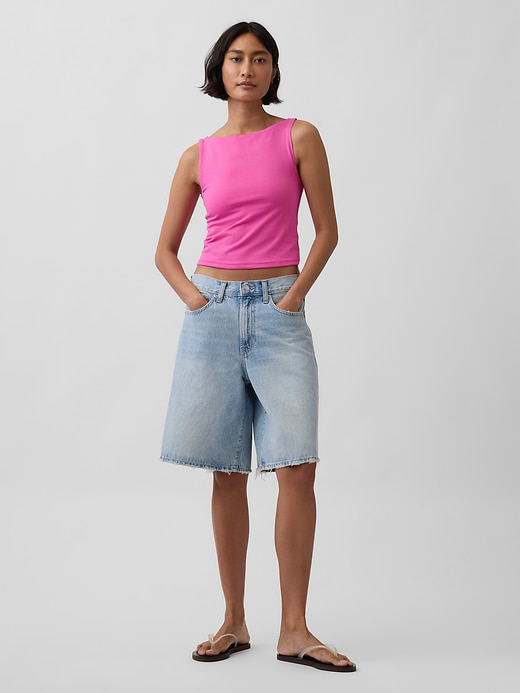 Gap CloseKnit Jersey Boatneck Crop Tank Top — photo 3