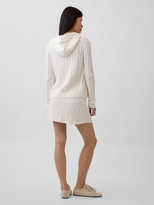 Gap 100% Cotton Cable-Knit Mini Skort — photo 3