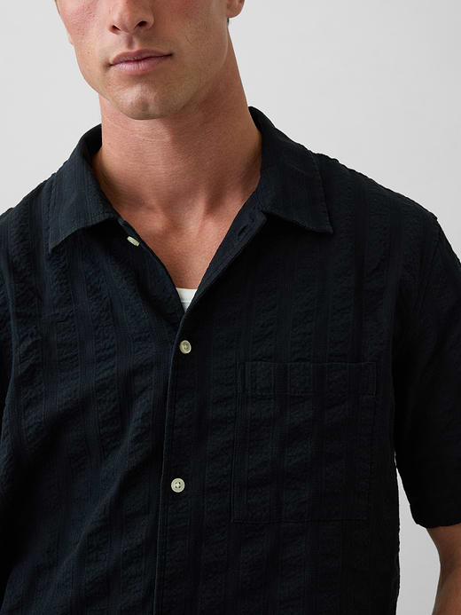 Gap Dobby Relaxed Straight-Hem Shirt — photo 5