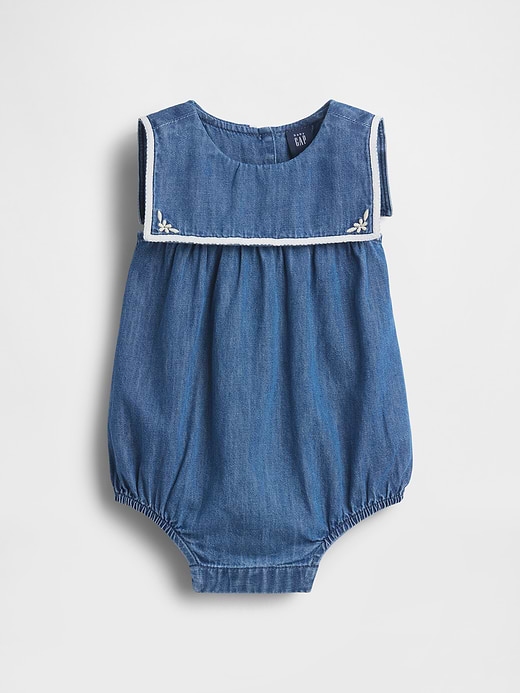 Gap Baby Denim Sailor Bubble Bodysuit — photo 1