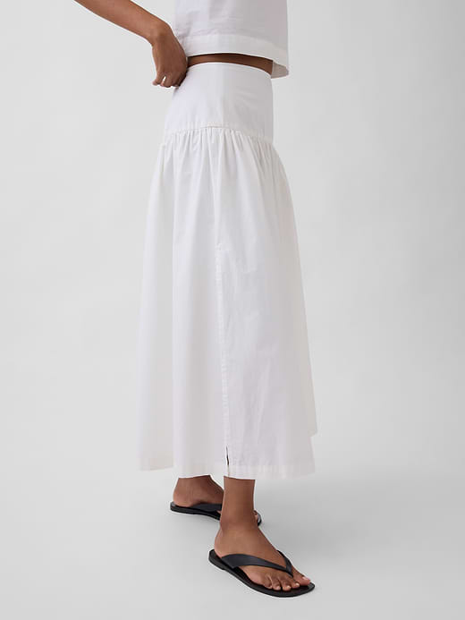 Gap Poplin Drop-Waist Maxi Skirt — photo 5